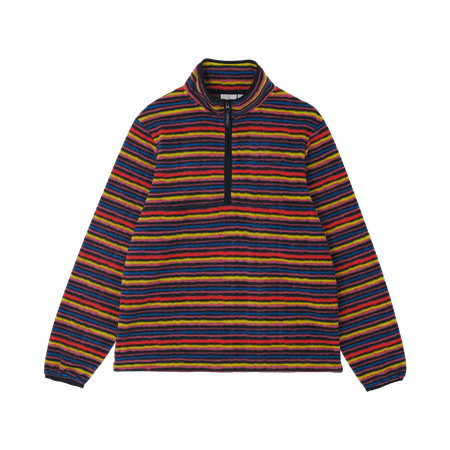 Thermal Fleece Pullover Multi-Stripe