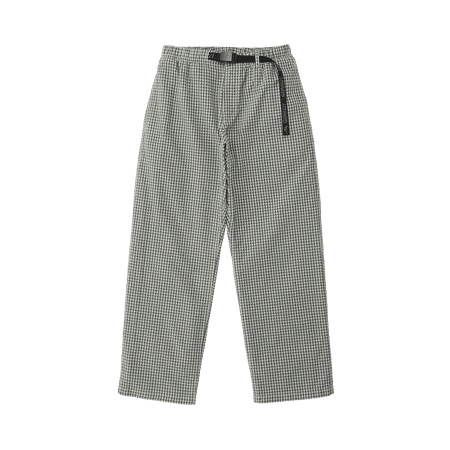 Dobby Plaid Pant Straight Fit Stone